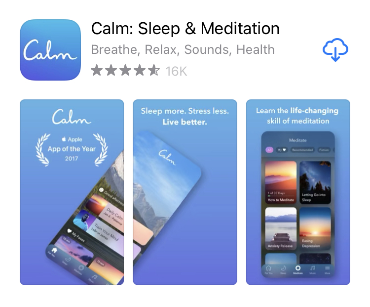 Calm 앱 소개 이미지 및 영상