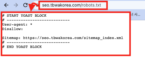 seo.tbwakorea.com의 robots.txt