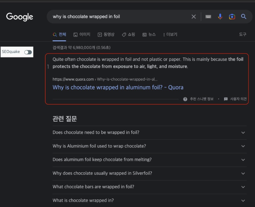 구글 스니펫 구성