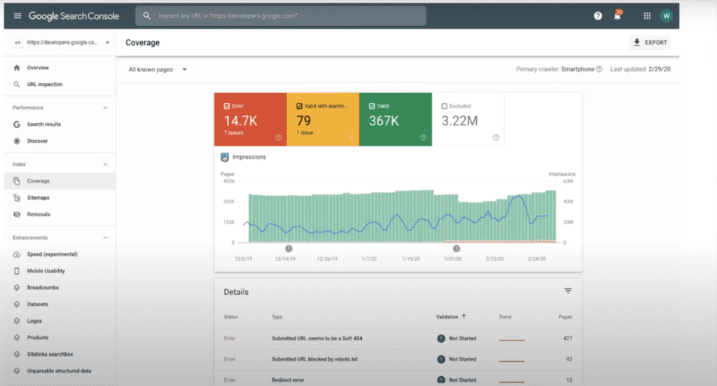 Google Search Console 색인
