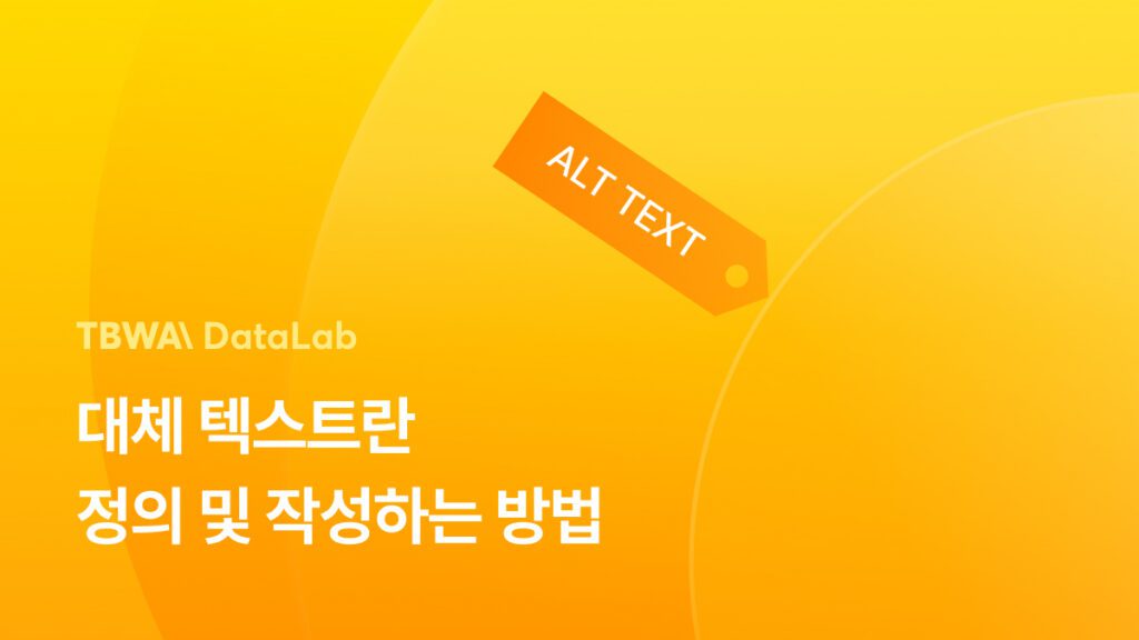 대체 텍스트란?, 정의 및 작성하는 방법